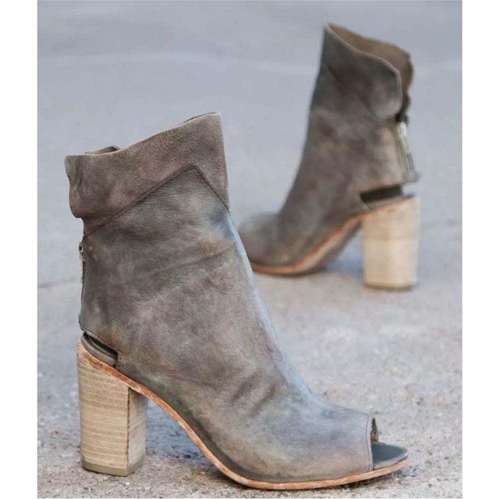 Free People Women's Golden Road Shoe Bootie
Open Peep Toe Heels Boots Size 38